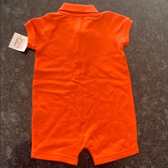 Carter’s Orange Boy Romper 12 Mos - Picture 3 of 4